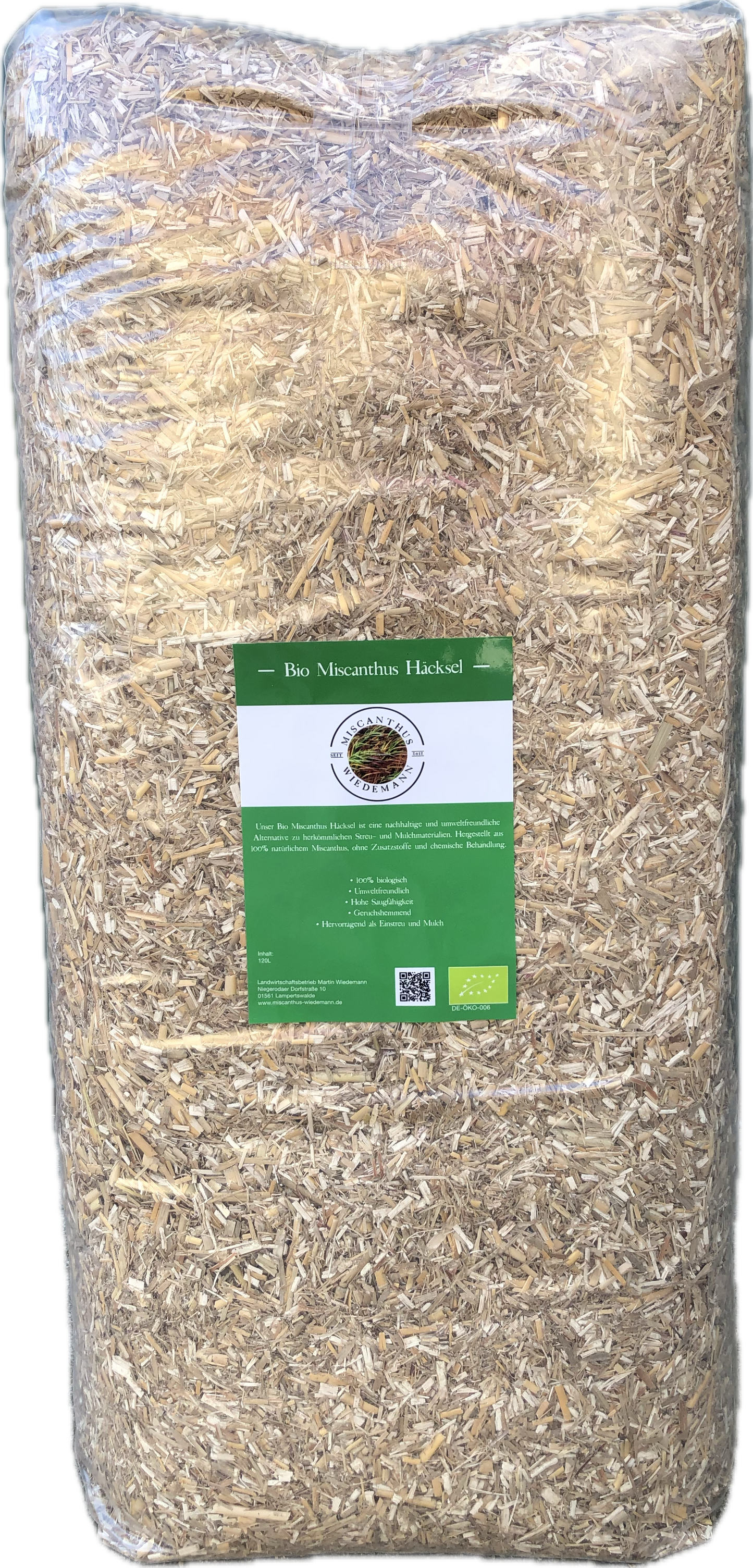 120 Liter Ballen Bio Miscanthus